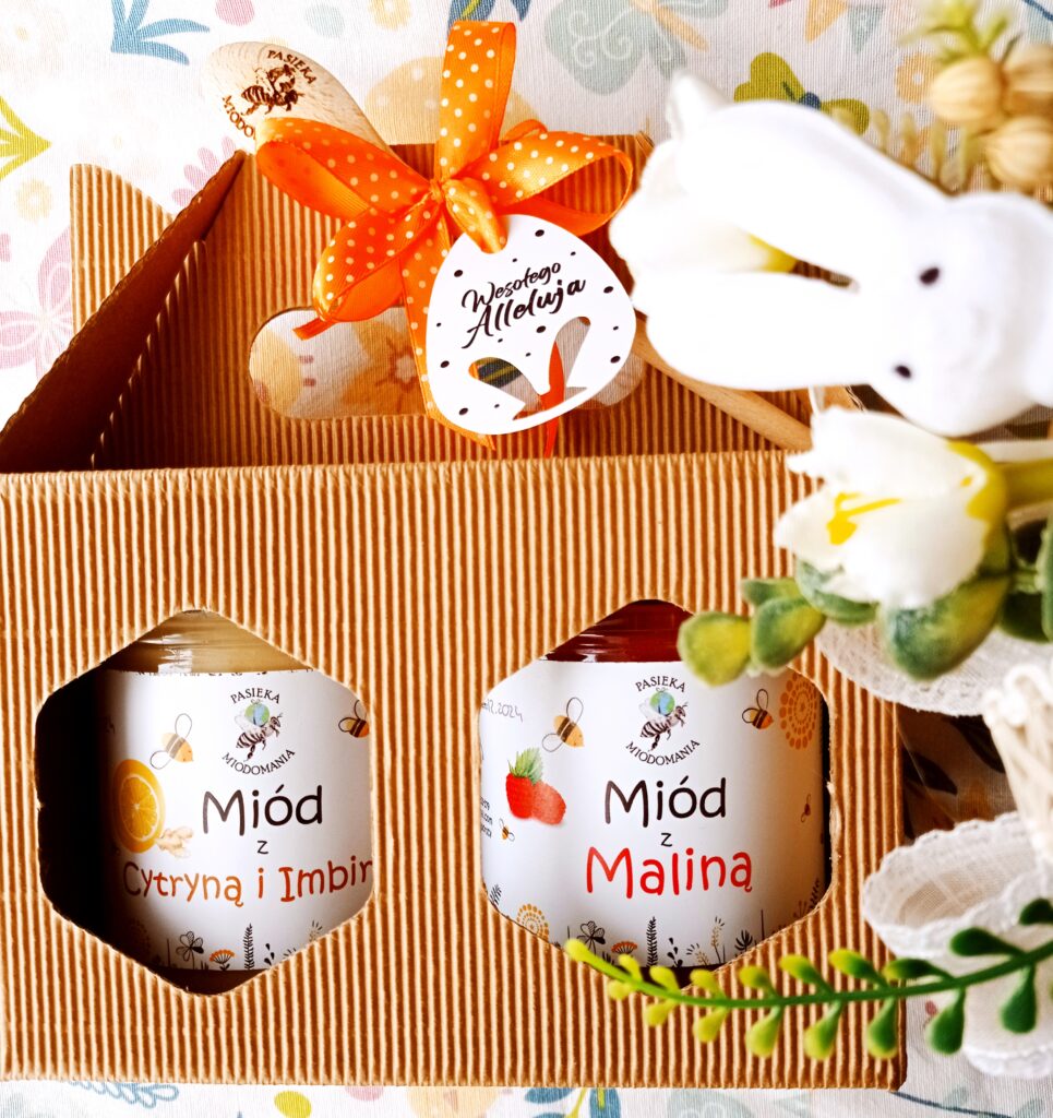 Zestaw z 2 miodami 400g w kartoniku