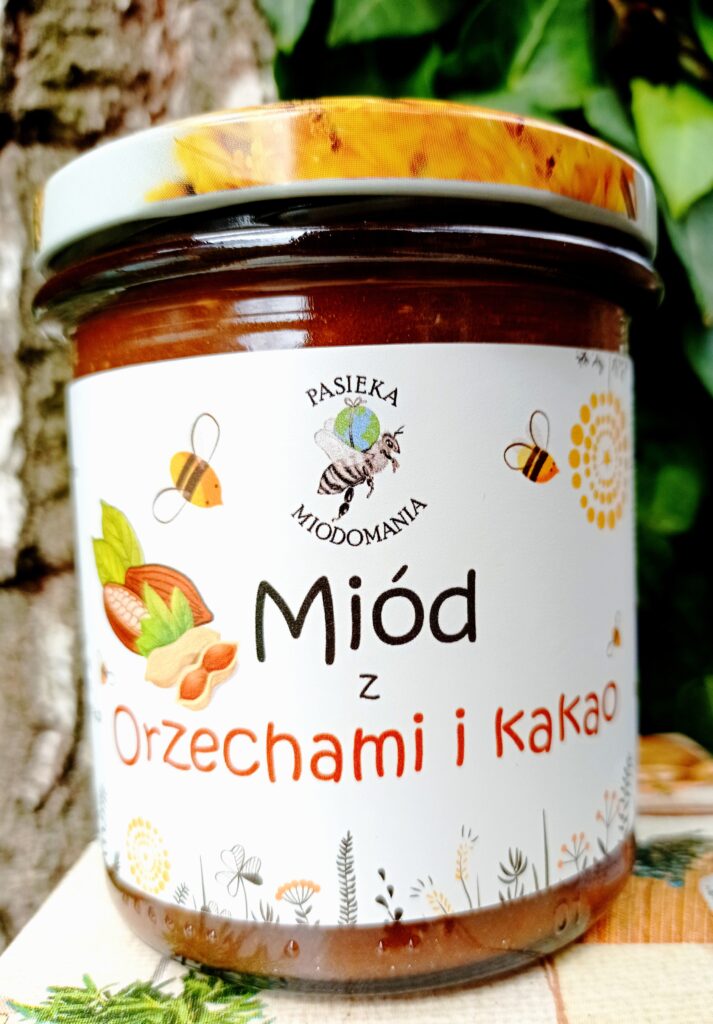 Miód z orzechami i kakao - naturalna miódtella